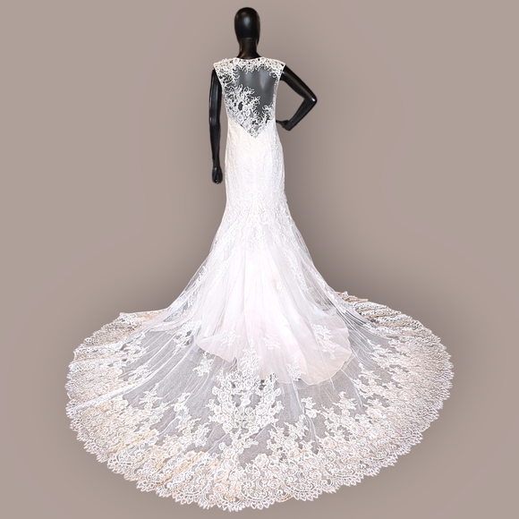 Private Label by G Dresses & Skirts - Private Label by G Fitted Lace Illusion Back Wedding Gown